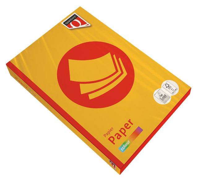 Papier copieur Quantore Colour A4 120g jaune intense 250 feuilles