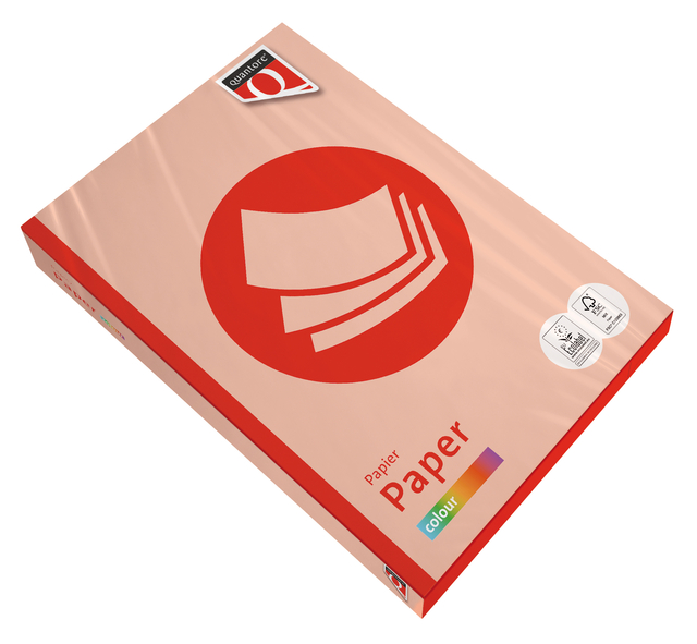 Papier copieur Quantore Colour A4 120g saumon 250 feuilles