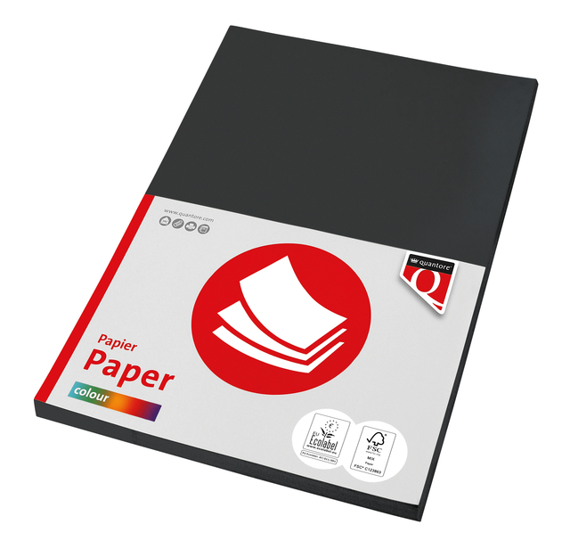 Papier copieur Quantore Colour A4 160g noir 50 feuilles