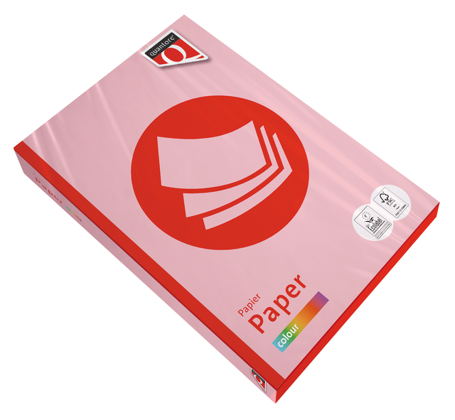 Papier copieur Quantore Colour A4 160g rose 250 feuilles