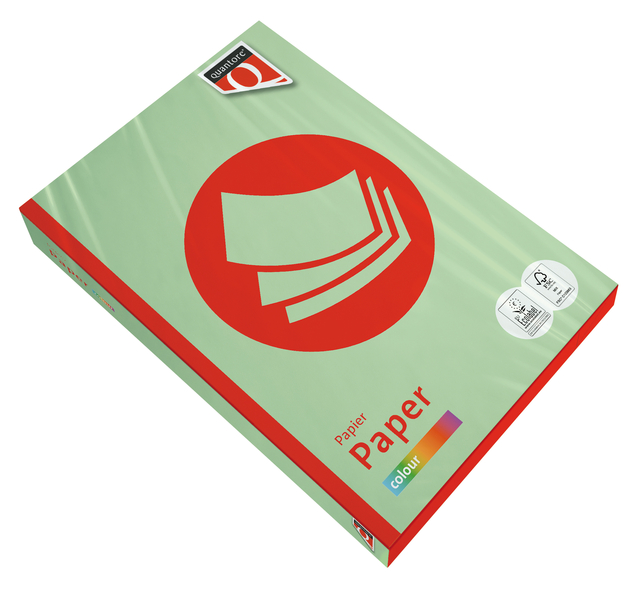 Papier copieur Quantore Colour A3 120g vert pomme 250 feuilles