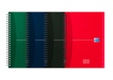 Adresboek Oxford Office Essentials A5 72vel dubbelspiraal assorti