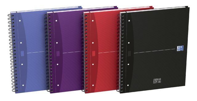 Cahier de notes Oxford Essentials European A4+ 4 trous 120 feuilles assorti