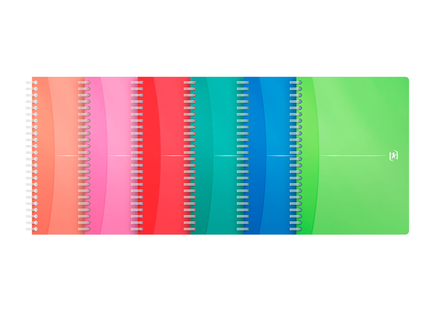 Cahier à spirale Oxford MyColours A5 ligné 90 feuilles assorti