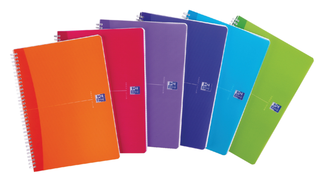 Spiraalblok Oxford MyColours A5 lijn 90vel assorti
