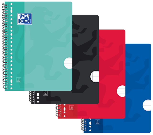 Bloc collège Oxford School A4+ 23 perf ligné 160 feuilles 80g assorti