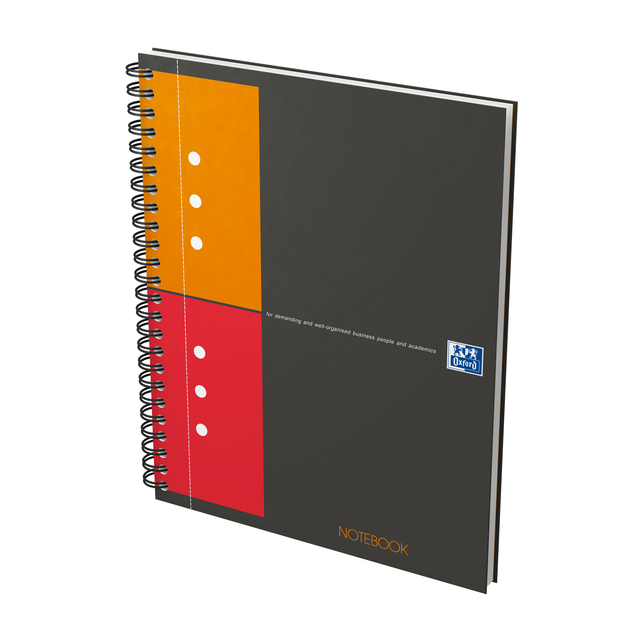 Cahier à spirale Oxford International Notebook A5+ carreaux 5mm 160 pages