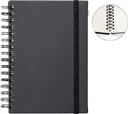 Notitieboek Quantore A5 spiraal lijn 192 pagina's 80gr zwart