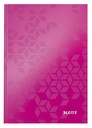 Cahier Leitz WOW A5 ligné 160 pages 90g rose