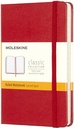 Notitieboek Moleskine pocket 90x140mm lijn hard cover rood