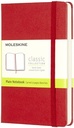 Carnet de notes Moleskine Pocket 90x140mm uni rigide rouge