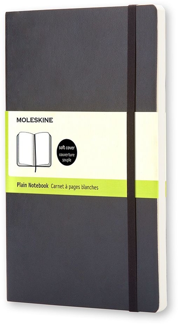Carnet de poche Moleskine 90x140mm couverture souple uni noir