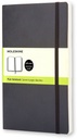 Notitieboek Moleskine pocket 90x140mm blanco soft cover zwart