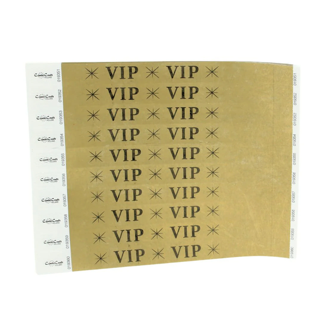Bracelet Combipack impression VIP blanc 100 pièces