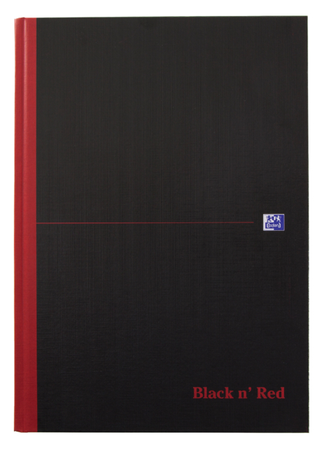 Notitieboek Oxford Black n' Red A4 96vel ruit 5mm