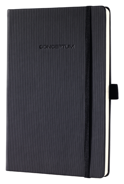 Notitieboek Sigel Conceptum Pure A5 194blz 80gr lijn hardcover zwart