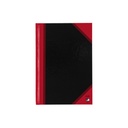 Notitieboek Bantex zwart/rood A5 lijn 70gr 96vel
