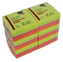 Memoblok Quantore 76x76mm neon kleuren assorti 4 kleuren 400 vel