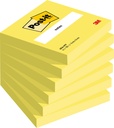 Bloc-mémos Post-it 654 76x76mm néon jaune 100 feuilles