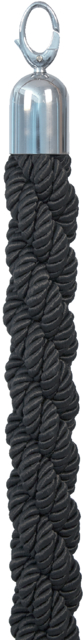Afzetkoord Securit 150cm zwart met chroome knop