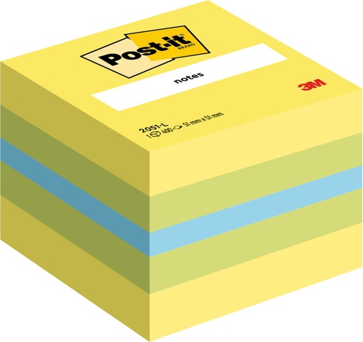 [392683] Memoblok Post-it 2051 51x51mm kubus lemon