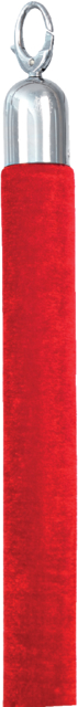 Afzetkoord Securit 150cm rood met chroome knop