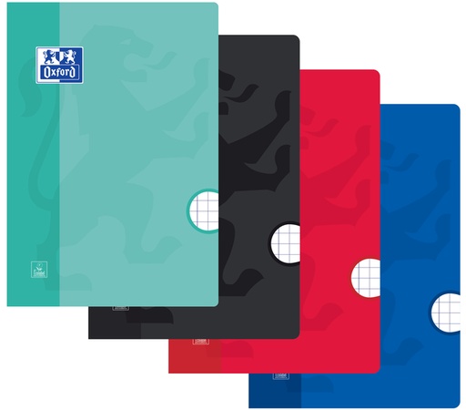[011482] Schrift Oxford School A4 ruit 10x10mm 72 pagina's 80gr assorti