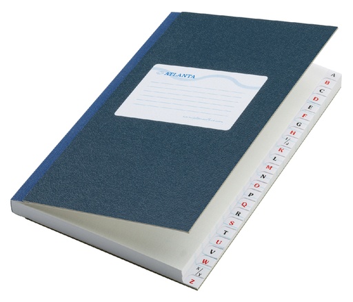 [046110] Répertoire alphabétique Djois Atlanta 165x105mm ligné 192 pages bleu