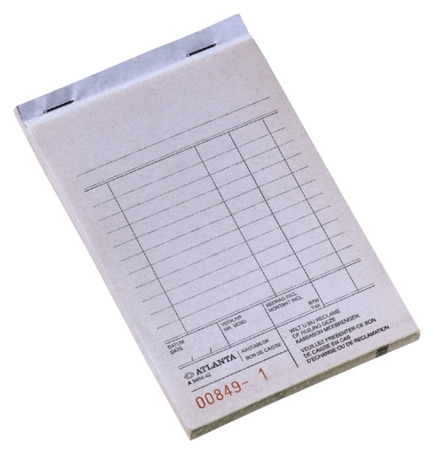 [053521] Bloc de caisse Djois Atlanta 142x100mm 50x2 feuilles carbone sans bois blanc