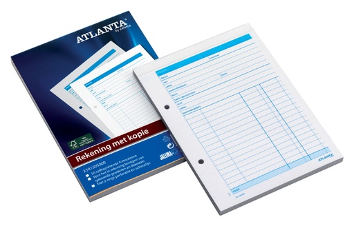 [052820] Bloc de factures Djois Atlanta A4 50x 2 feuilles autocopiant blanc