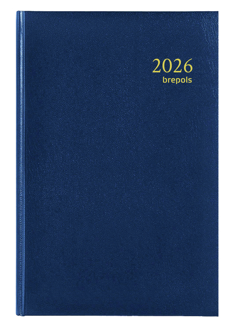 Agenda 2026 Brepols Saturnus Luxe 1 jour/1 page bleu