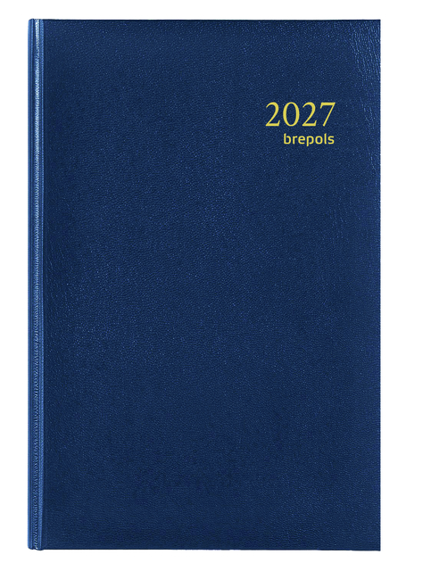 Agenda 2027 Brepols Saturnus Luxe 1 jour/1 page bleu