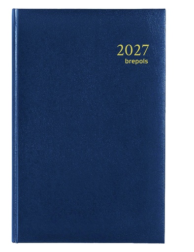 [900136] Agenda 2027 Brepols Saturnus Lima 7 jours/2 pages bleu
