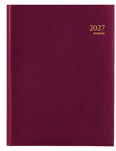 [900144] Agenda 2027 Brepols Timing Lima 7dagen/2pagina's viertalig bordeaux