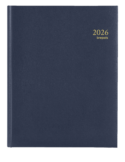 Agenda 2026 Brepols Timing Lima 7 jours/2 pages bleu