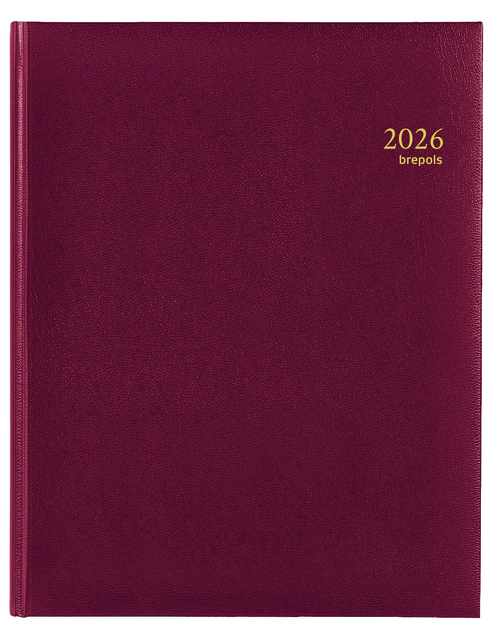 Agenda 2026 Brepols Concorde Lima 7 jours/2 pages bordeaux