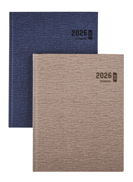 Agenda 2026 Brepols Ecotiming Kazar 7 jours/2 pages assorti