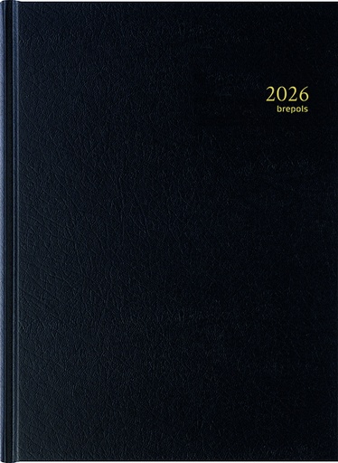 [900018] Agenda 2026 Brepols Bremax Santex A4 1 jour/1 page 4 colonnes noir