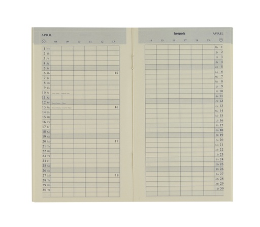 [900232] Recharge agenda 2027 Brepols Plan-O-Rama 1 mois/2 pages