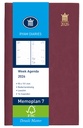 Agenda 2026 Ryam Memoplan 7 Mundior 7 jours/ 2 pages bordeaux