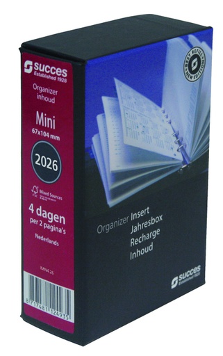 [900081] Agendavulling 2026 Succes Mini 4dagen/2pagina's