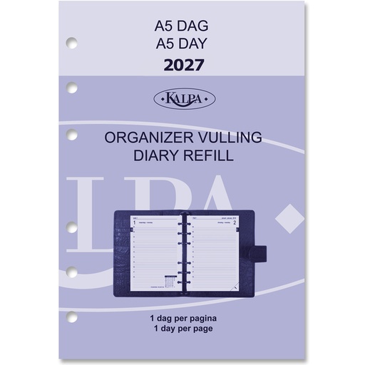 [336027] Agendavulling 2026 Kalpa A5 1dag/1pagina