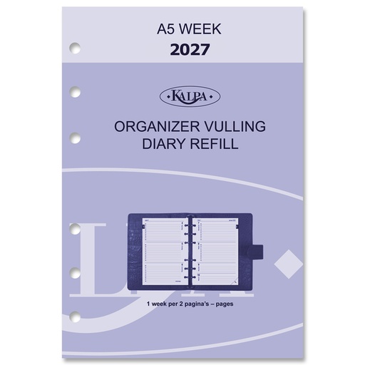[336028] Agendavulling 2026 Kalpa A5 7dagen/2pagina's