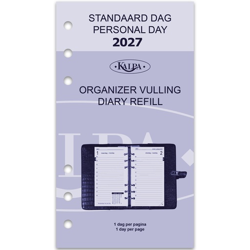 [336030] Agendavulling 2026 Kalpa Personal 1dag/1pagina