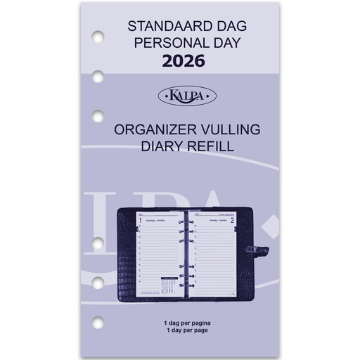 [336030] Recharge agenda 2026 Kalpa Personal 1 jour/1 page