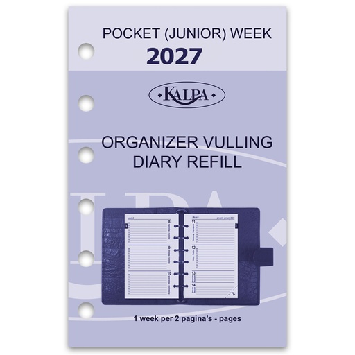 [336079] Agendavulling 2026 Kalpa Pocket 7dagen/2pagina's