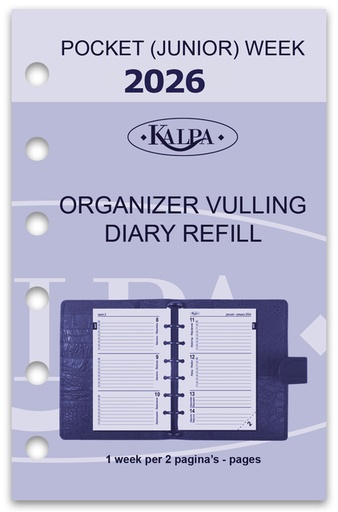 [336079] Recharge agenda 2026 Kalpa Pocket 7 jours/2 pages