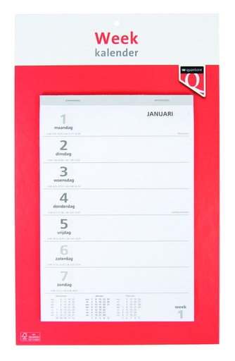 [336039] Calendrier hebdomadaire 2026 Quantore