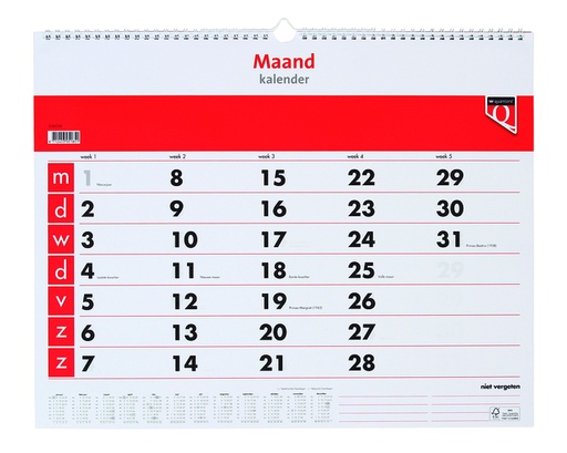 [336038] Calendrier mensuel 2026 Quantore