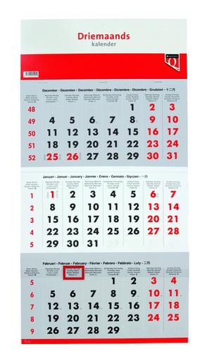 [336041] Calendrier trimestriel 2026 Quantore